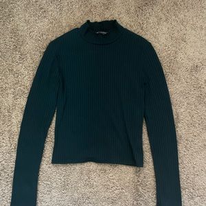 Elegant Blue Ribbed Top